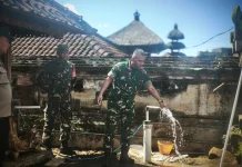 Sumur Bor Pusziad Sukses Mengalir, Dandim Gianyar Tinjau Langsung Manfaatnya