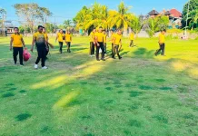 Aksi Bersih-bersig Jelang Lomba Burung Berkicau Kapolres Cup
