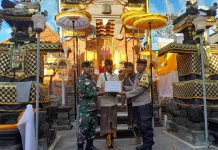 Bhabinkamtibmas Desa Negari Bersama Babinsa Tingkatkan Sinergitas