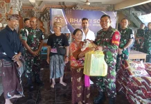 Babinsa Lalanglinggah Dukung Bhakti Sosial HUT ke-80 POMAD