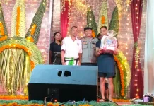 Bhabinkamtibmas Desa Bakas  Amankan Kegiatan Hiburan Hari Raya Galungan