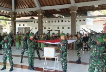 Dandim Tabanan Pimpin Perabuan Militer Kapten Arm I Gusti Ngurah Trihartana