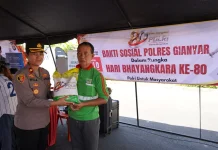 Bakti Kesehatan Gratis Polres Gianyar Sambut Hari Bhayangkara ke-80