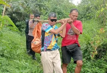 Koramil Penebel bersama Polsek dan BPBD Evakuasi Jenazah