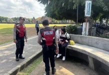 Unit Patroli Sat Samapta Polres Klungkung Laksanakan KRYD di Lapangan Puputan