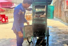 Ledakan Tabung Gas Picu Rombong PKL Terbakar di Jembrana