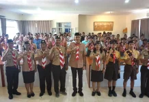 Wabup Tjok Surya Lantik Penggalang Garuda Klungkung
