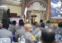 Kapolda Bali Pimpin Pisah Sambut Pejabat Utama Kepolisian