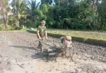 Babinsa Babahan Kawal Pengolahan 50 Are Lahan Sawah Dukung Ketahanan Pangan