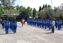Calon Paskibraka Klungkung Jalani Latihan Intensif bersama TNI Polri
