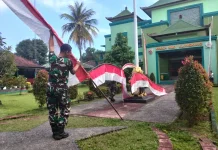 Merah Putih Hiasi Kodim Klungkung Sambut HUT ke-81 RI