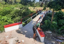 Jembatan Garuda Desa Manduang Rampung Berkat Kolaborasi Kodim Klungkung
