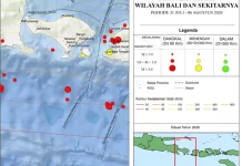 Bali dan Wilayah Sekitarnya diguncang Puluhan Gempa Bumi Dangkal