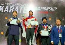 Karateka Bali Komang Astrid Sabet Emas di Thailand Open 2026