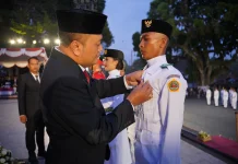 Bupati Gianyar Kukuhkan 75 Anggota Paskibraka 2026