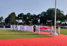 Upacara Penurunan Bendera HUT ke-81 RI di Gianyar Berlangsung Khidmat