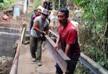 Progres Jembatan Garuda Getakan Klungkung Capai Lima Puluh Persen