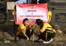 Polwan Polda Bali Tebar Kepedulian Sambut Hari Jadi