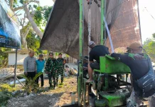 Kodim Klungkung Bor Sumur Air Bersih di Nusa Penida