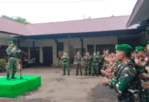 Dandim Ingatkan Prajurit Amalkan Santi Aji dalam Kehidupan Bermasyarakat