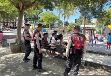 KRYD Sambangi Lapangan Puputan, Samapta Jaga Klungkung Tetap Kondusif