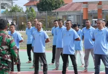 Perkuat Kedisiplinan Warga Binaan, Lapas Kerobokan Gandeng Kodim 1611/Badung