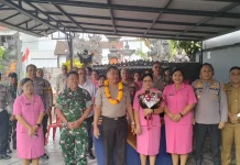 Danramil Kerambitan Perkuat Silaturahmi TNI-Polri Jaga Kondusivitas Wilayah