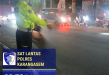 Blue Light Patrol Satlantas Polres Karangasem Tegakkan Disiplin Lalu Lintas