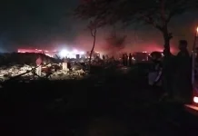 Kebakaran Gudang Rongsokan Nakula Sulit Dipadamkan