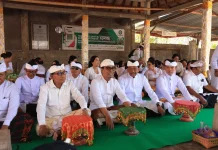 Pemkot Denpasar Ngaturang Bhakti Penganyar di Pura Agung Penataran Rinjani
