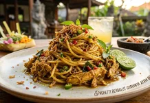 Diplomasi Kuliner Bali - Italia, Lezatnya Spaghetti Berbalut Gurihnya Ayam Betutu