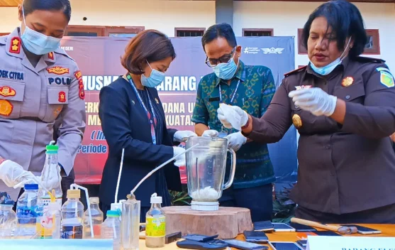 Ratusan Gram Sabu Dimusnahkan Kejari Jembrana