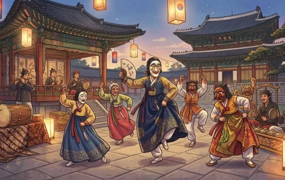 Mengenal Bongsan Talchum (Tari Topeng) dari Korea Selatan