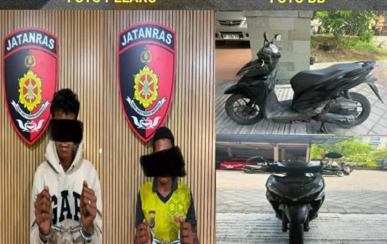 Dua Pemuda Curi Motor Diamankan Jatanras Polda Bali