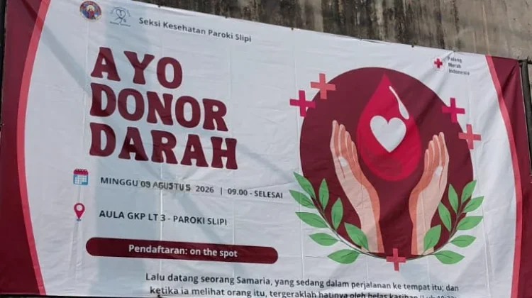 Paroki Slipi Gelar Donor Darah untuk Bantu Stok Nasional