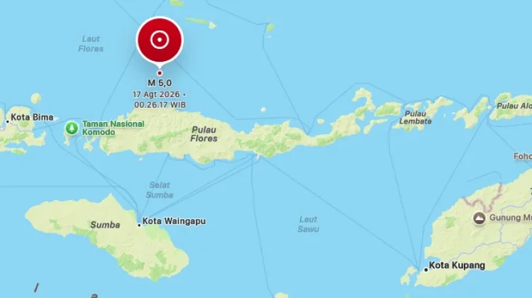 Gempa Magnitudo 5,0 Guncang Ruteng, NTT