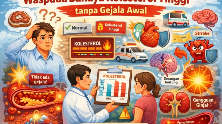 Waspada Bahaya Kolesterol Tinggi tanpa Gejala Awal