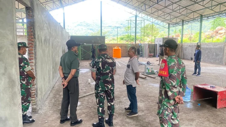 Inspektur Kodam IX/Udayana Tinjau Lokasi Pembangunan Koperasi Merah Putih