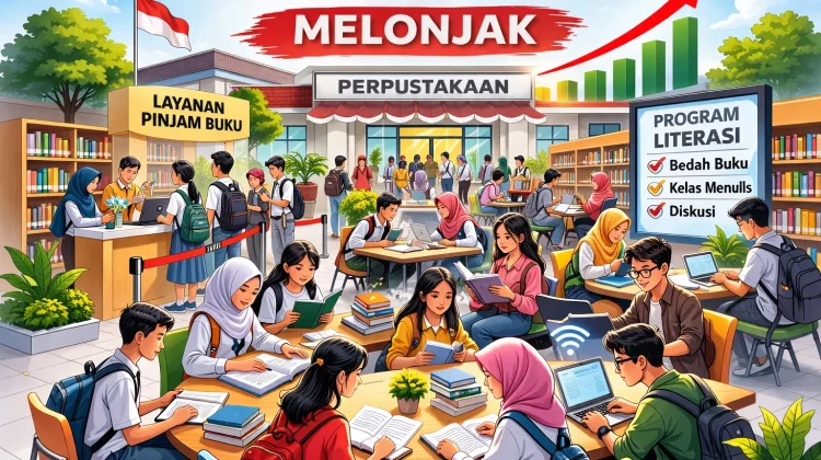 Tingkat Gemar Membaca Ende Naik, Kunjungan Perpustakaan Melonjak