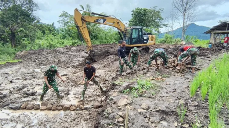 Satgas TMMD Kodim 1603/Sikka Siapkan Crossway, Perkuat Infrastruktur Jalan Desa