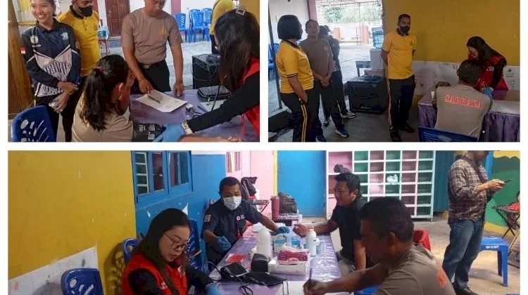 Aksi Kemanusiaan Ramadan, Personel Polres Manggarai Donorkan Darah