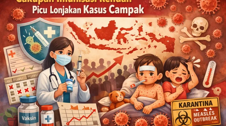 Cakupan Imunisasi Rendah Picu Lonjakan Kasus Campak di Indonesia