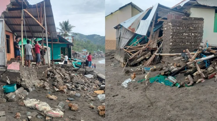 Abrasi Rusak Empat Rumah Warga Pulau Ende