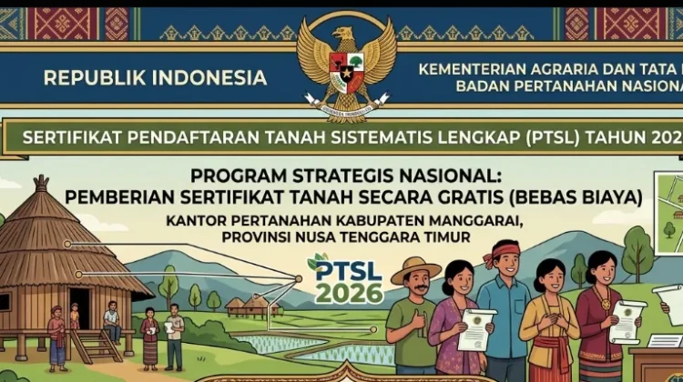 BPN Manggarai Pastikan Penerbitan 3.662 Sertifikat PTSL 2026 Bebas Biaya