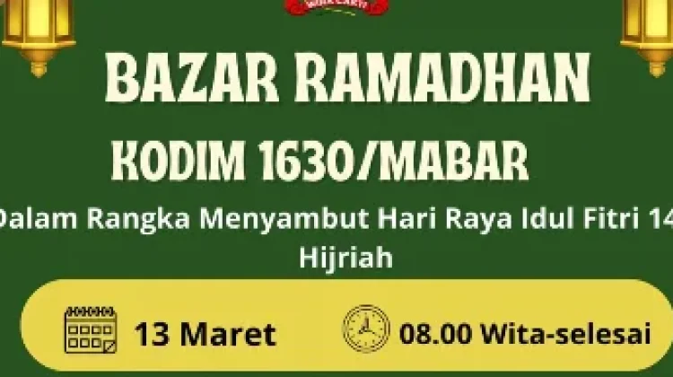 Bazaar Ramadan Kodim 1630 Sediakan Sembako Murah