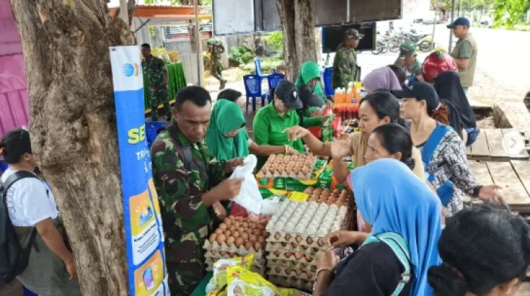 Kodim Flores Timur Gelar Bazar Ramadan Sembako Murah