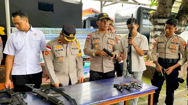 Polres Flores Timur Gelar Pelatihan Penggunaan Senjata Api
