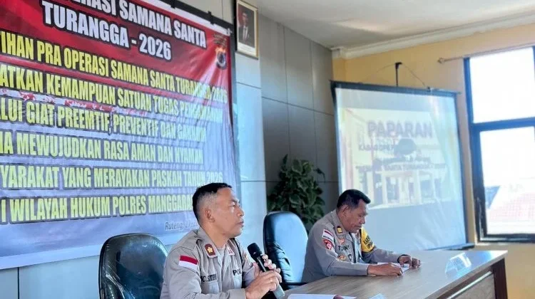 Polres Manggarai Siapkan Pengamanan Paskah Melalui Latihan Pra Operasi