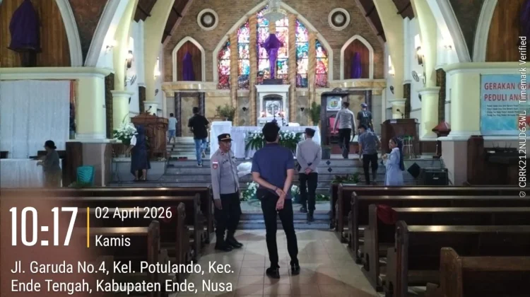 Polres Ende Intensifkan Patroli di Gereja dalam Ops Semana Santa Turangga 2026