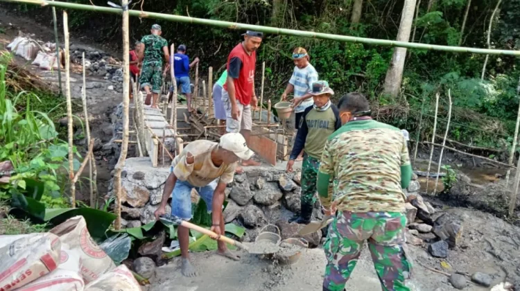 Kodim Manggarai Genjot Pembangunan Jembatan Garuda di Reok